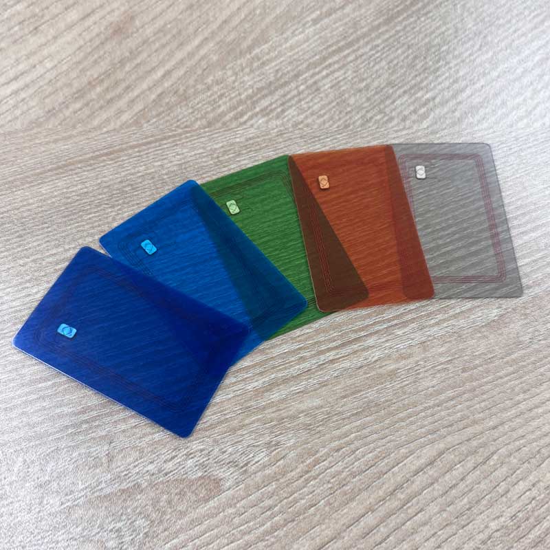 ບ໱ດ RFID ດິຈິຕອນສະຫຼາດ PVC ທີ່ປັບແຕ່ງໄດ້ 13.56 MHz, ສີດຳ ແລະ ສີທີ່ເຫັນຜ່ານໄດ້