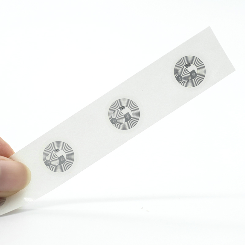NTAG213 chip round rfid tag adhesive nfc rfid label roll for asset management