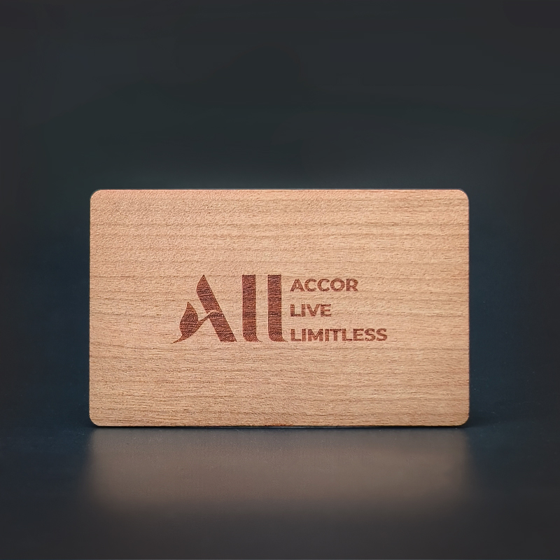 ການເຂົ້າຖືກຕ້ອງ 13.56Mhz RFID 100% ຕື້ rfid wooden hotel key card