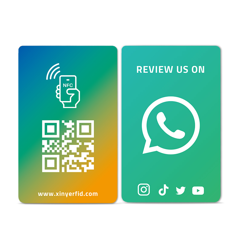 Rfid Smart Card Black Business Printable Pvc Nfc Card Ntag213 Ntag215 Ntag216 Whatsapp Google Review Nfc Cards