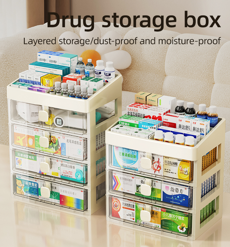 Dust Proof Moisture Proof Large Capacity Desktop Organizer For Home Multi Layer Drawer Storage