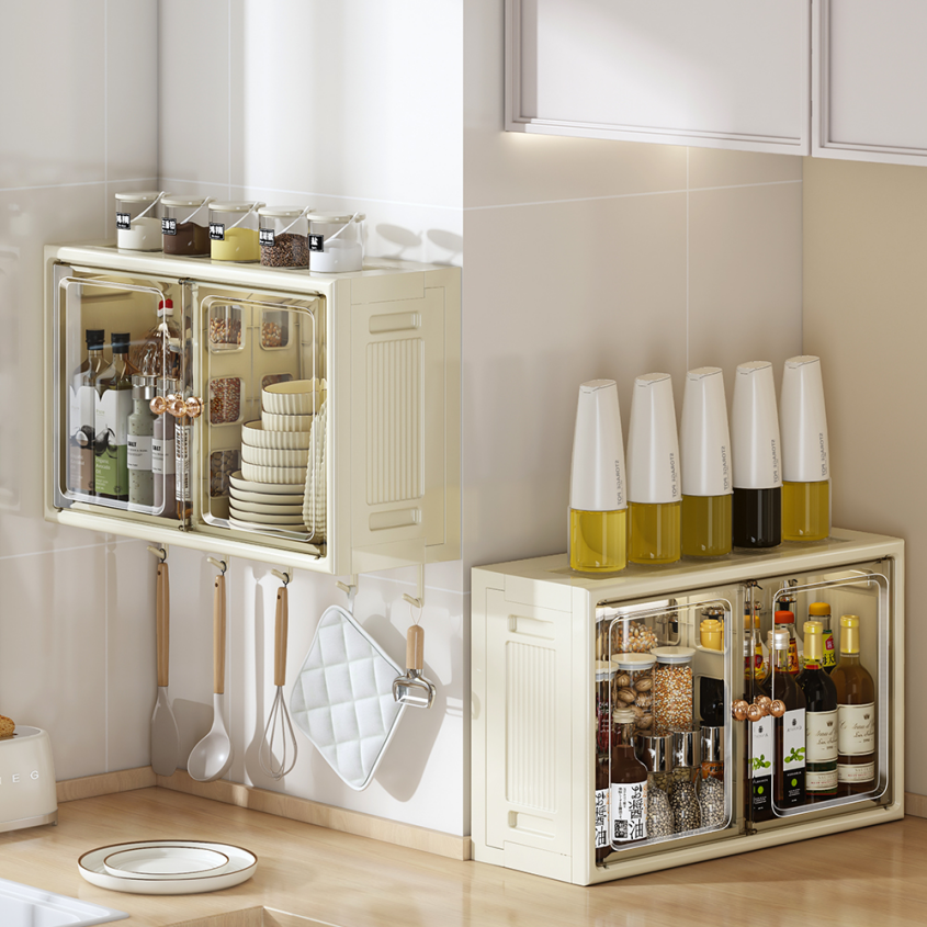 Say Goodbye to Desktop Organizer - Folding Wall Mounted Storage Cabinet