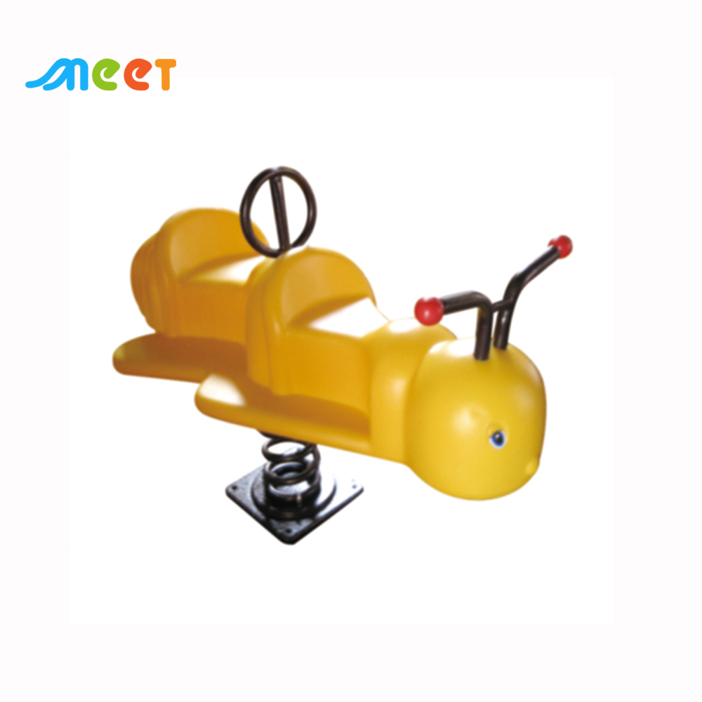 New Style Kids Outdoor Playground Equipment Yellow Spring Rocking Horse MT-YM146