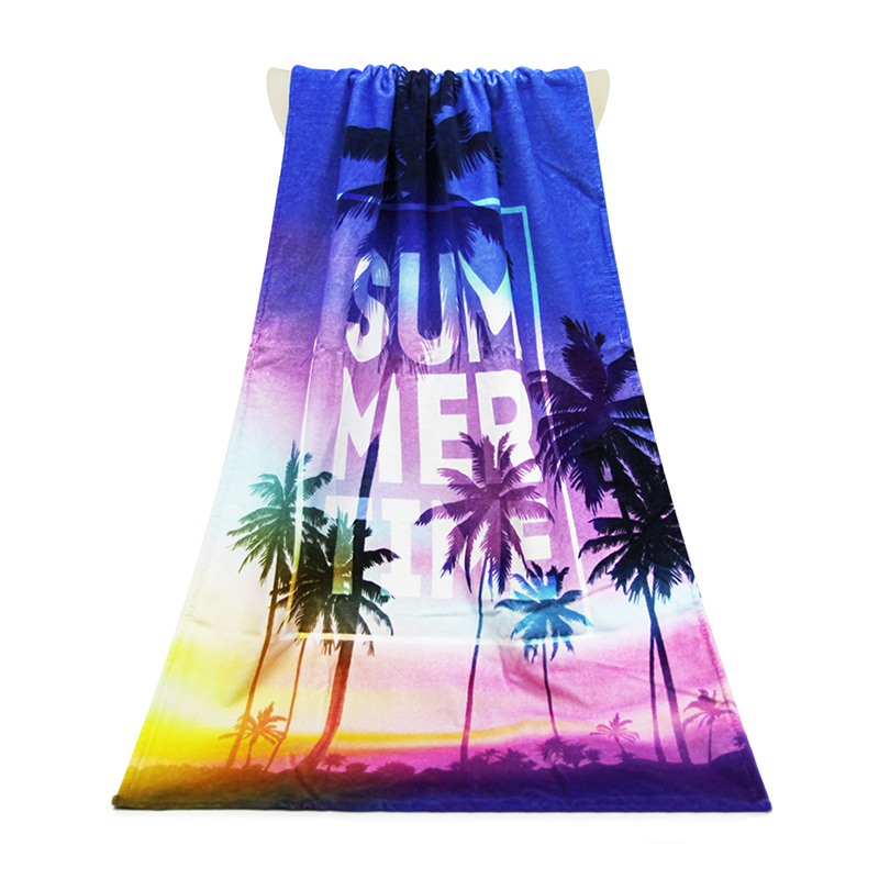 Tovallo de platge gran amb impressió de cotó