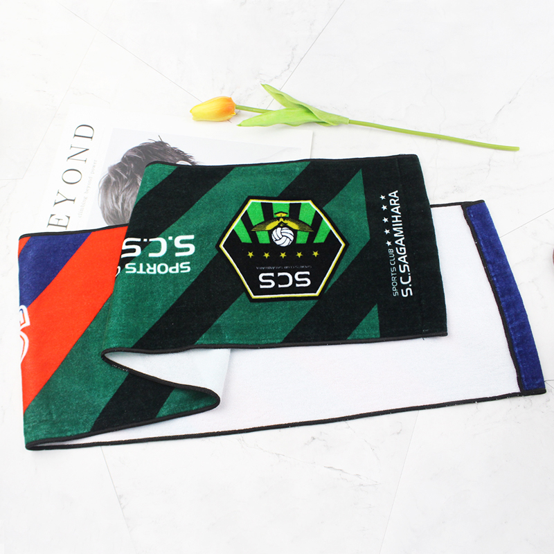 Ren bomullssupport för sportbadhandduk med personligt logoprint