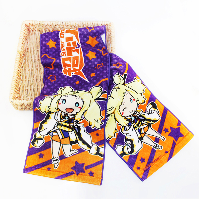 कस्टम कपास कार्टून मुद्रित रैली जिम तौलिया