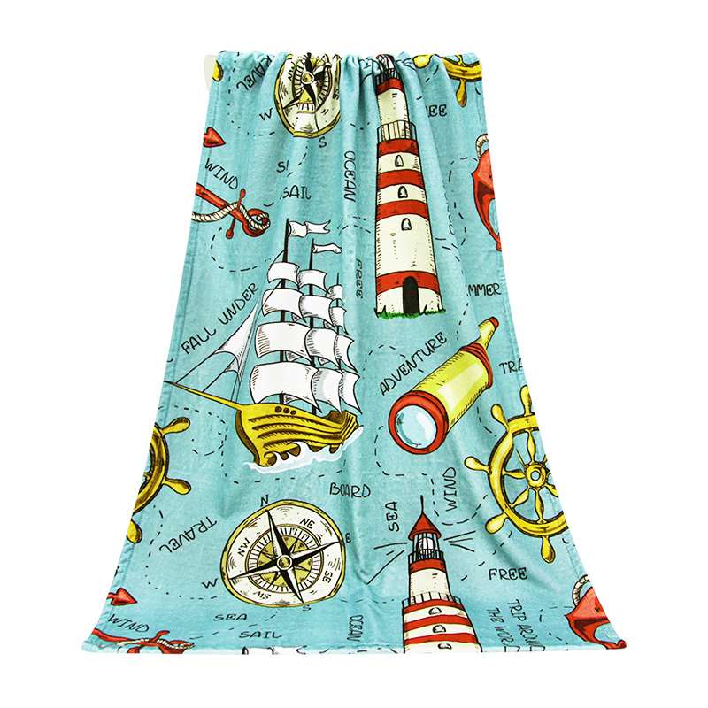 Toalha de banho personalizada de algodão com estampa