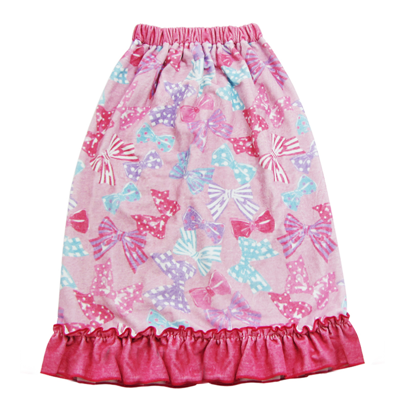 Roupão de algodão com renda estampada para mulheres