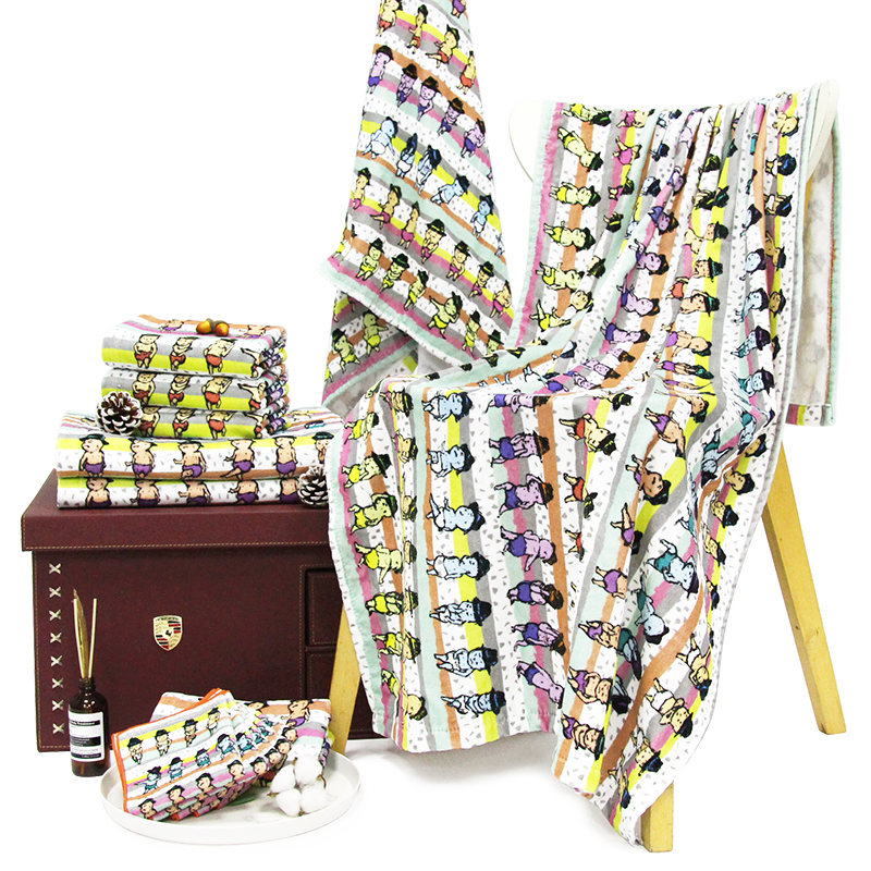 ผ้าขนหนูอาบน้ำจากฝ้ายนุ่มเป็นพิเศษพร้อมโลโก้