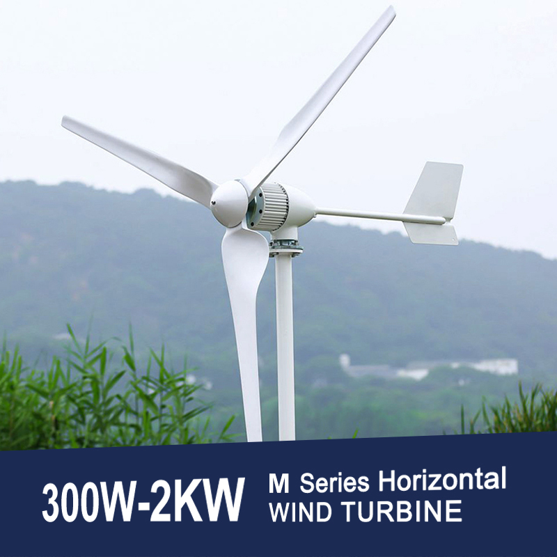 Топла продаја Жилишта 1000w 24V 48V 96V Хоризонтална оска Ефикасан генератор ветровинске турбине