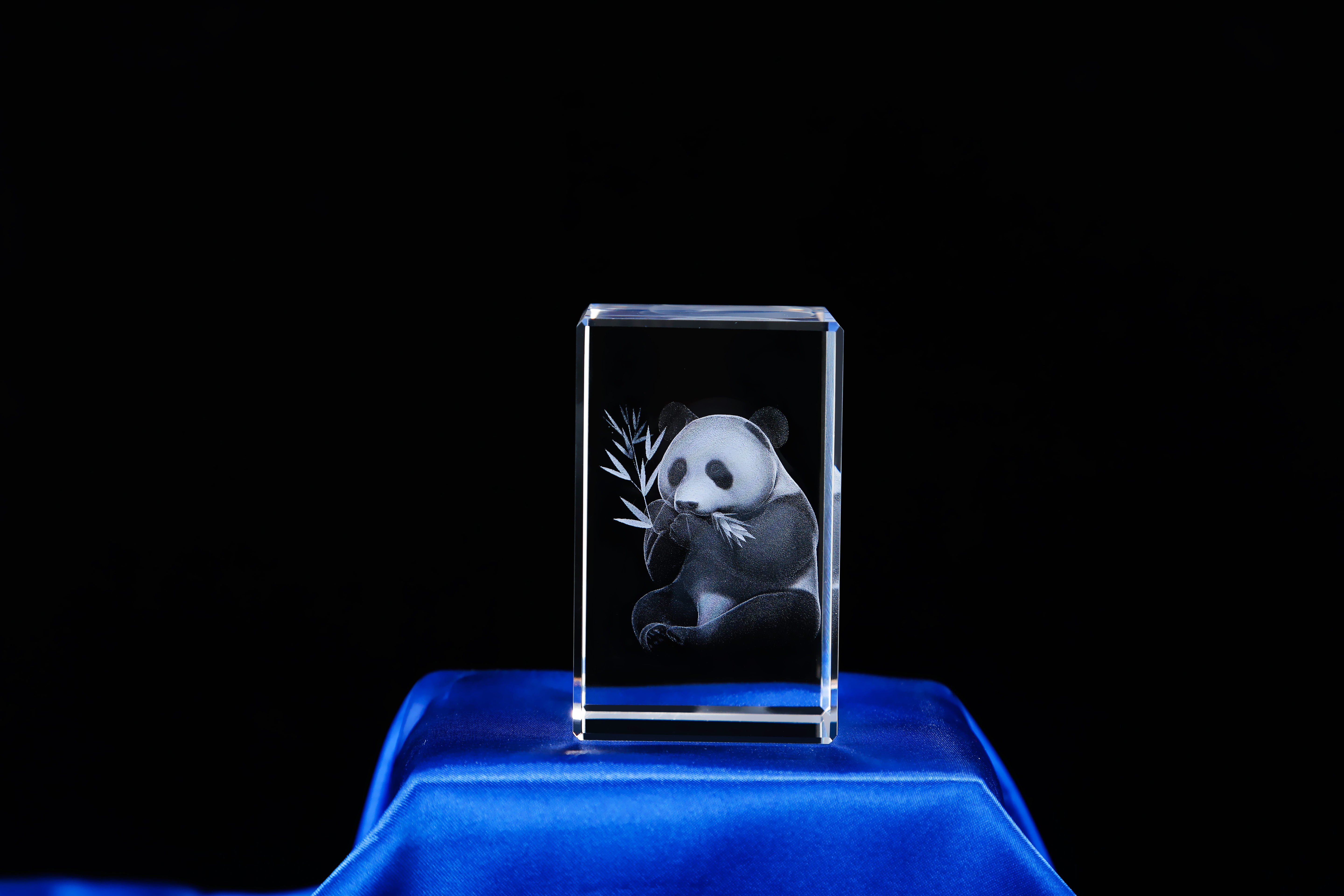 New Design Wholesale Souvenir Gift 3d Laser Crystal Panda Model