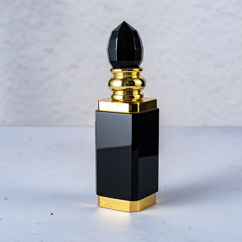 SmallBridge high-quality glass crystal perfume bottle wholesale black high-grade bottle body 154g essential oil bottle liquid bottle as a gift for friends