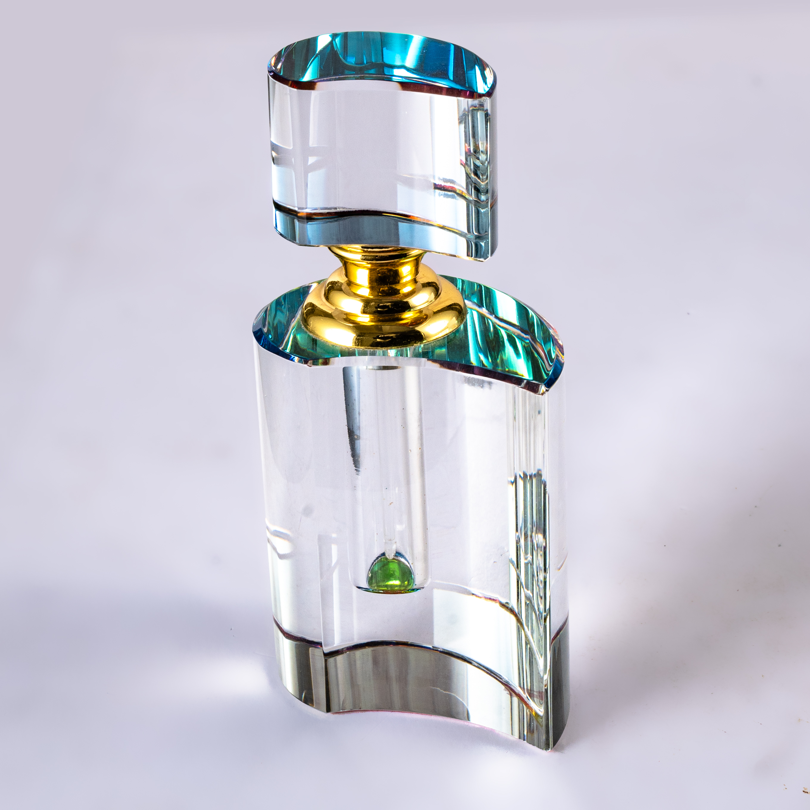 SmallBridge high-grade crystal perfume bottle Wholesale color plating process Comma shape beautiful atmosphere for personal use are suitable bottle weight about 246g