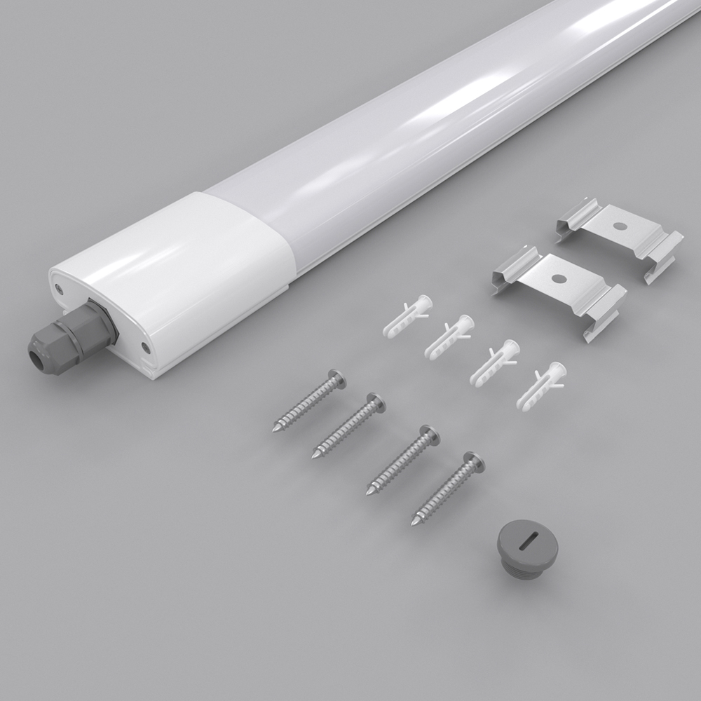 Ultrathin Residential Lighting 4ft Super Bright IP65 Weatherproof Light,PC Triproof Light