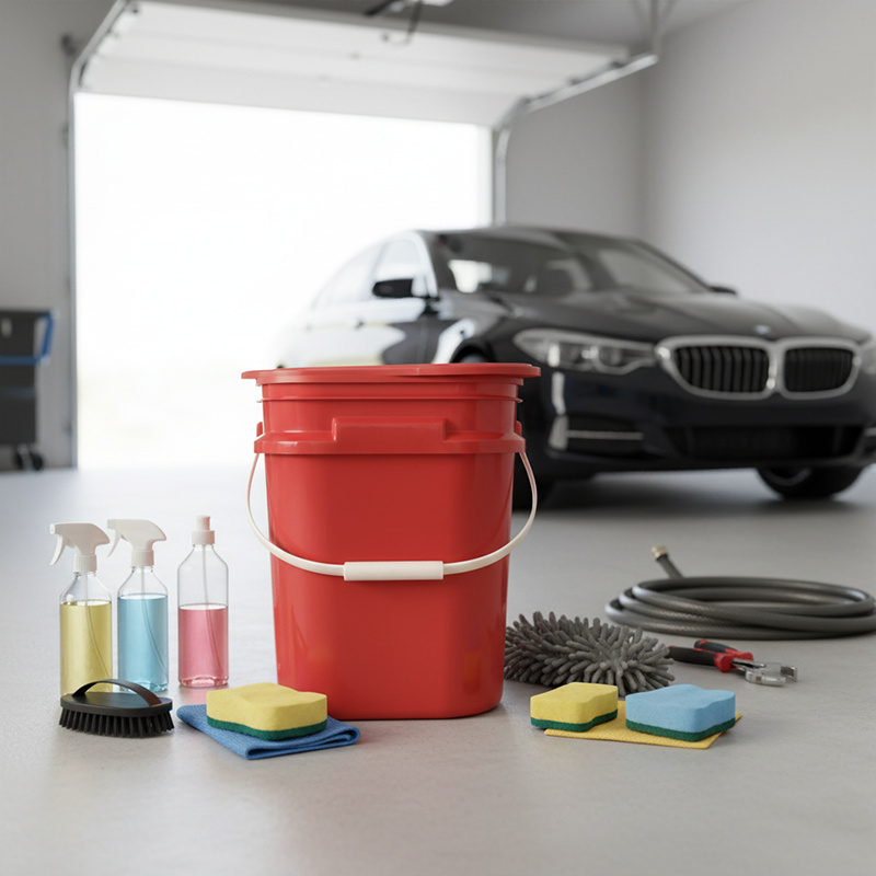 হোলসেল স্কয়ার ফুড-গ্রেড পিপি হারমেটিক্যালি সিল করা প্লাস্টিকের বালতি 15L আকারে ঢাকনা সহ পাওয়া যায়