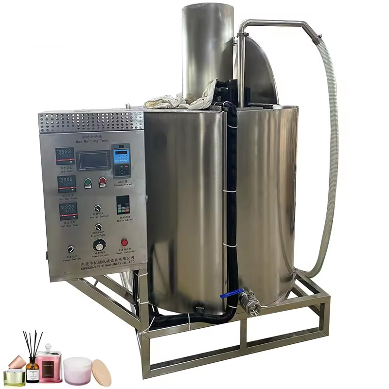 Factory Wholesale Electromagnetic Type 500l Heating Pot Wax Melter Tank Paraffin Soy Wax Beeswax Melter Candle Melting Machine supplier