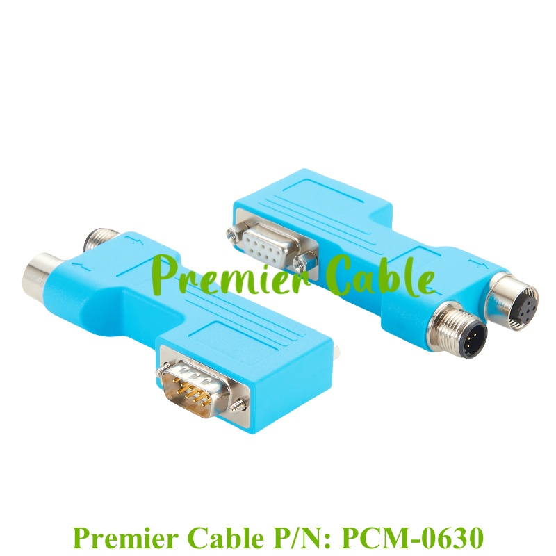 Profibus Cable Adapter DB9 to M12 B Code Connector 90 Degree Cable Outlet