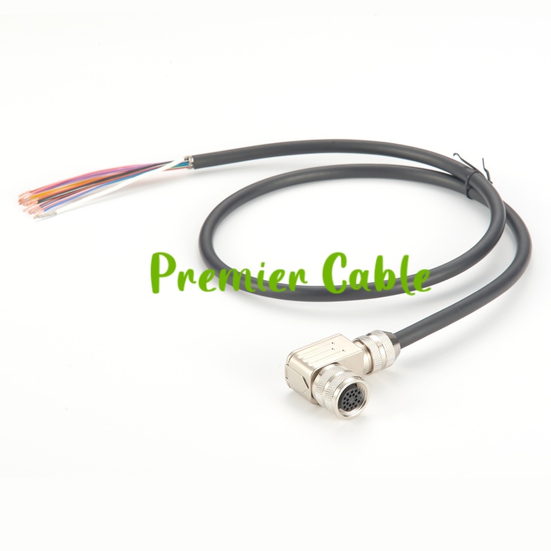 M16 19 Pin Circular Connector Cable for Sensor Actuator Encoder