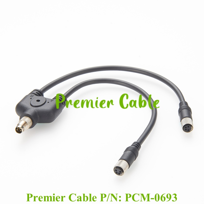 Sensor Actuator Y Type Y Splitter M8 Male to Double Female Connector Cable