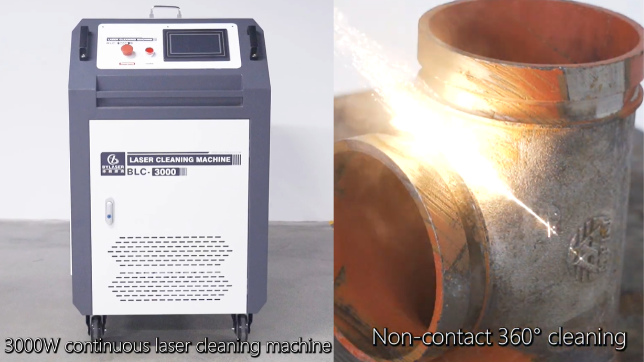 BY Laser New 3000W Laser cleaning machine-Effectively removes rust, oil, paint, dirt etc.