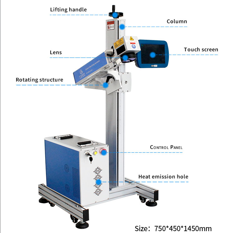 Flying Fiber Laser Coding marking Machine details