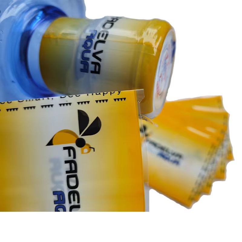 Label Susut PVC PET Jernih Saiz Kustom Jalur Susut Sarung Plastik Filem Penuh Label Segel 5 Gelen Penutup Label Air 5 Gelen