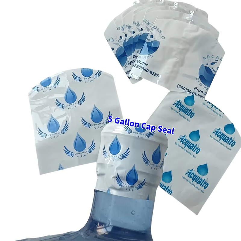 Εξατομικευμένες ετικέτες σφραγίσματος 5 γαλονιών - Εκτύπωση ετικετών συρρικνούμενων για φιάλες 18L, 19L, 20L