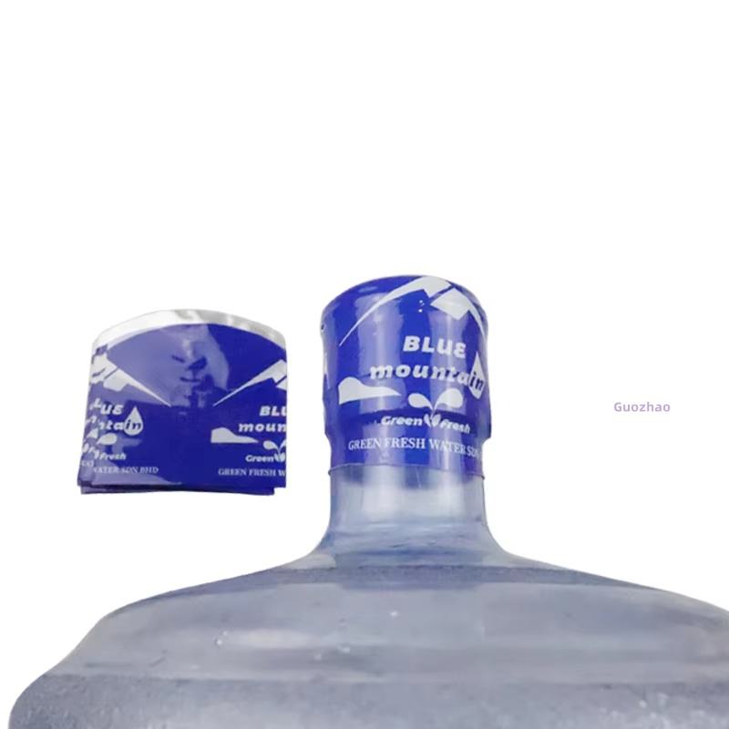 Pellicola Termorestringente PVC Personalizzata Avvolgente Sigillatura per Coperchio Bottiglia d'Acqua da 5 Gallon