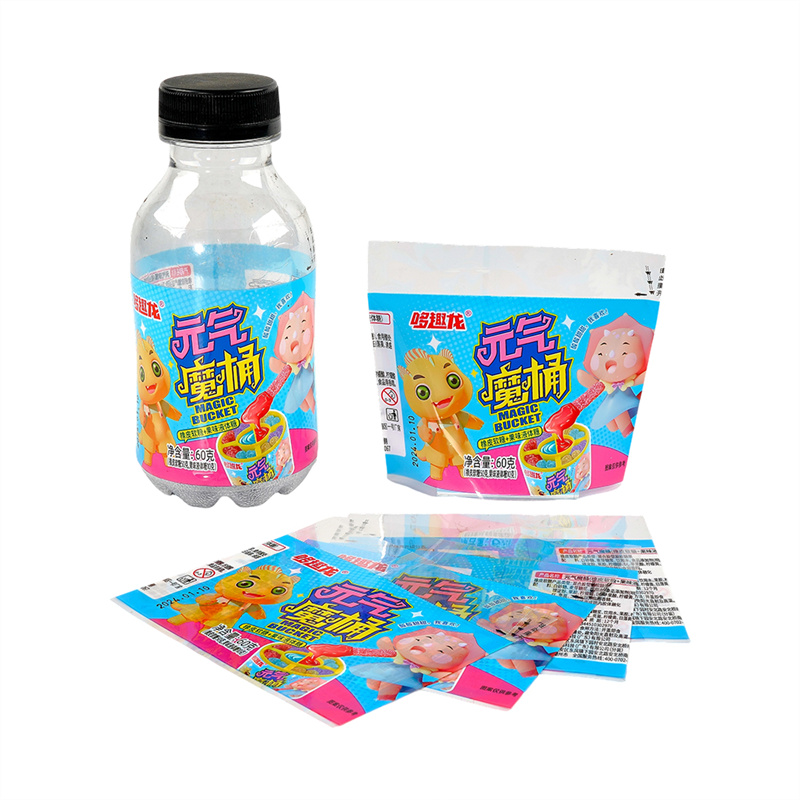 Högkvalitativ tryckt plastvärme hylsa krymphölsetikettfilm för dryckesflaskor