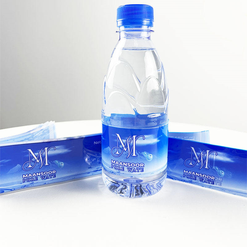 Label Botol Pembungkusan Air Mineral atau Jus Tersuai Bahan OPP Label Botol