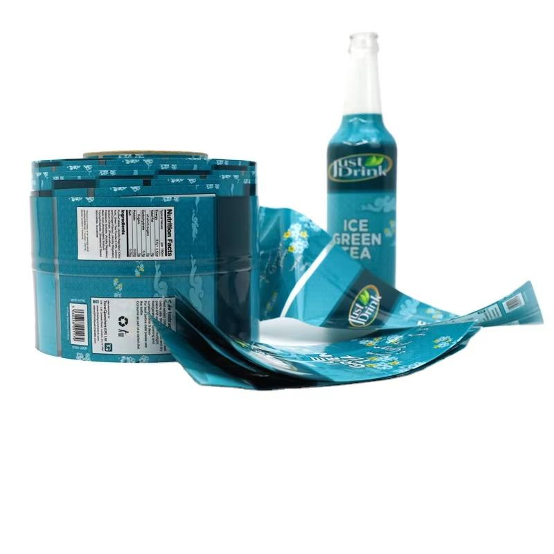 برچسب انقباضی پلی‌استر/پی‌وی‌سی با چاپ سفارشی، برای بطری‌های نوشیدنی، برچسب پوشش انقباضی