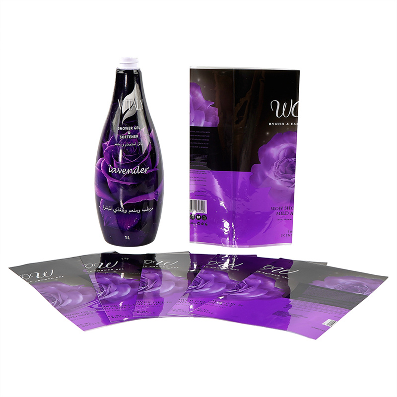 PVC PET ဖလင် သတ္တုဓာတ်ရေ ပုလင်းအတွက် အမှတ်တံဆိပ်များ ပူပြင်းပေါ်ကပ်ဆွဲထားသော အမှတ်တံဆိပ်များ