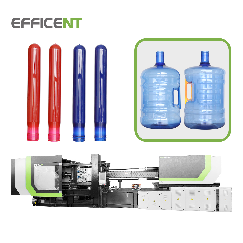 Machine à mouler par injection de préformes PET automatique à 4 cavités pour bidons de 5 gallons