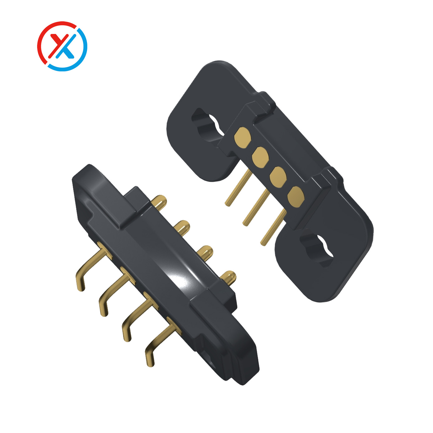 Right Angle Pogo Pin Connector 4 Point Chinese Supplier-1407