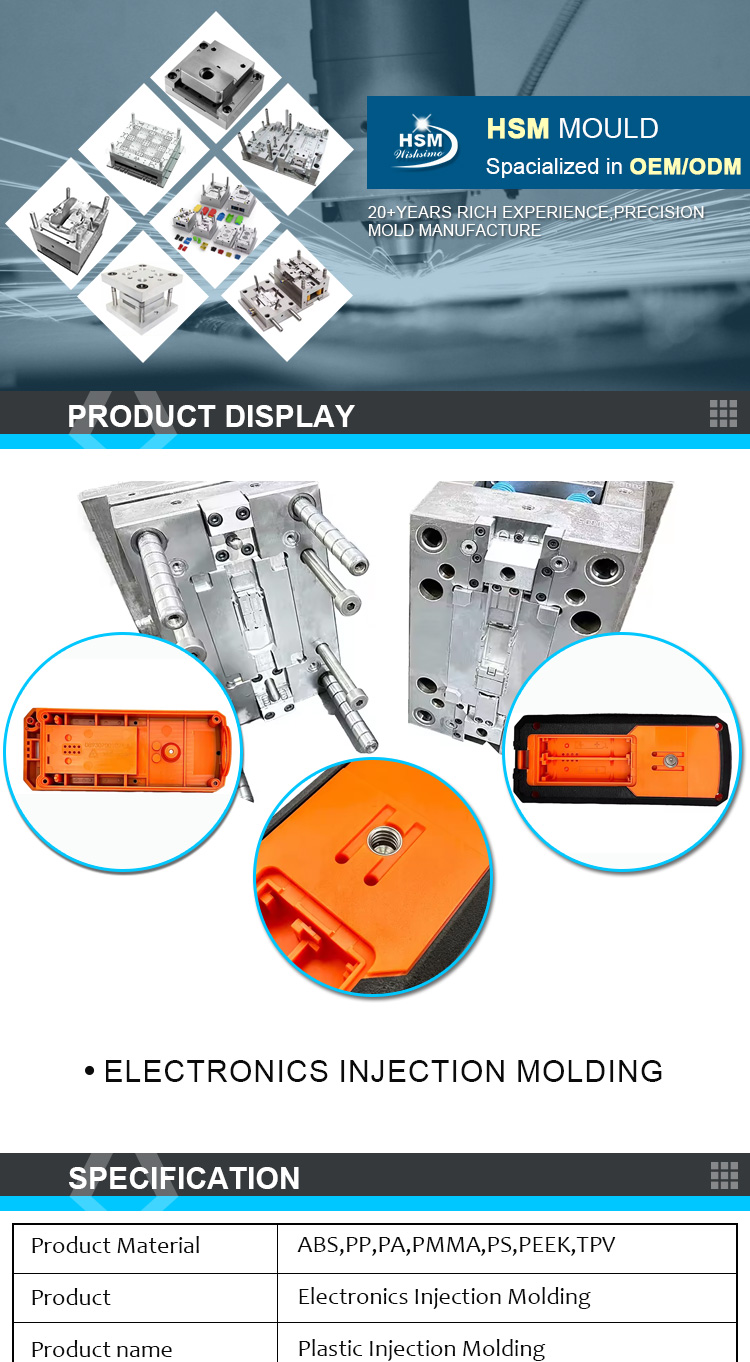 Computers/ Communications/ Consumers electronics insert molding products of PC/ ABS/ PA insert plastic injection mould design factory