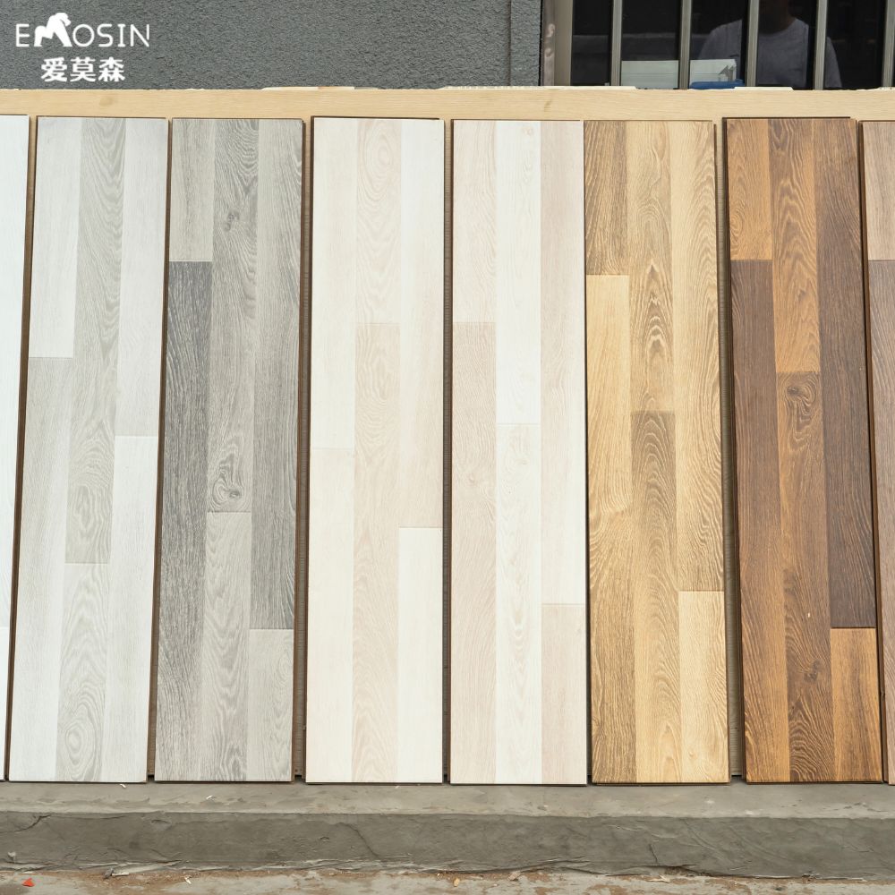 Faux wood laminate flooring