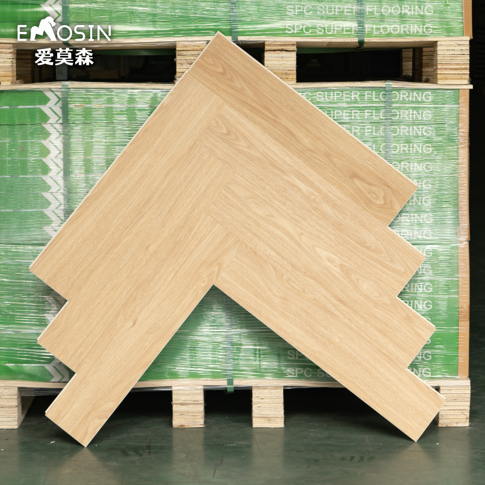 Herringbone spc flooring.