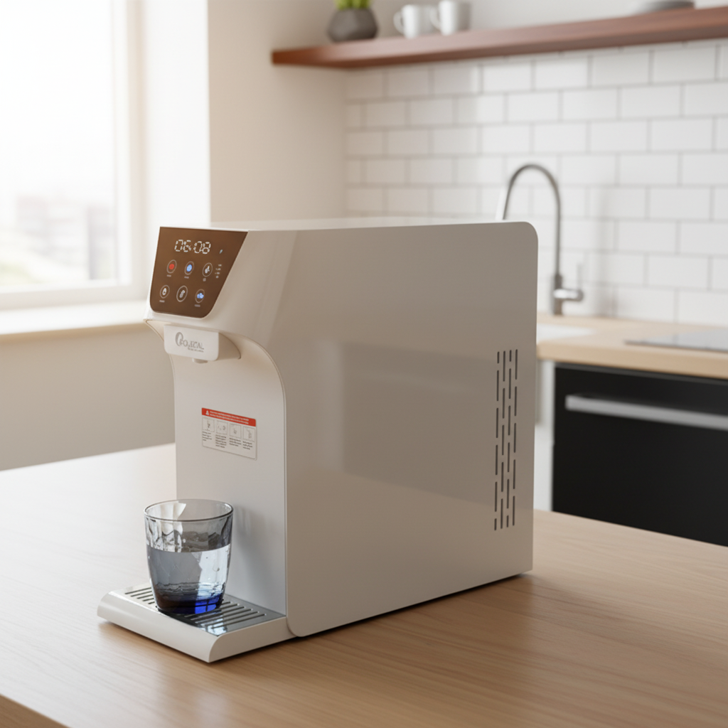 Корея электрический UF фильтр суу пурификатор жары-сыйык пластик десктоп коюлушу үй-бүтүнүк отелге жана кармобилдерде колдонулат суу көлдөрүчү