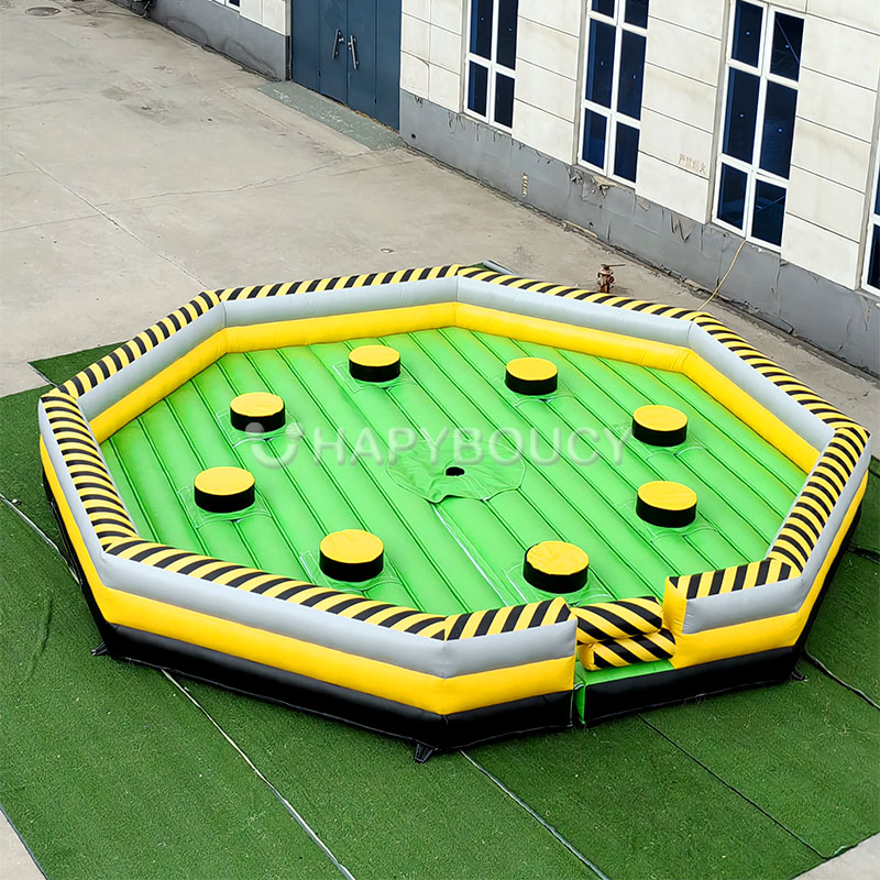 Inflatable Meltdown Sport Game Rotating Obstacle Game Bouncy Mat for Playing