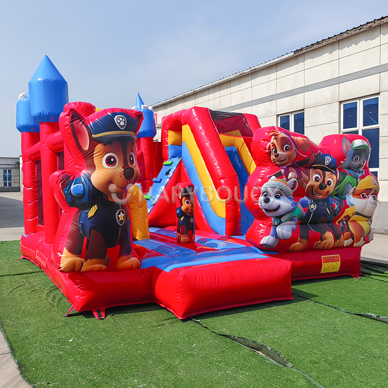 paw patrol Надуваем Комбо Червен Батут с Трамплин за О<stdlib></stdlib>найм