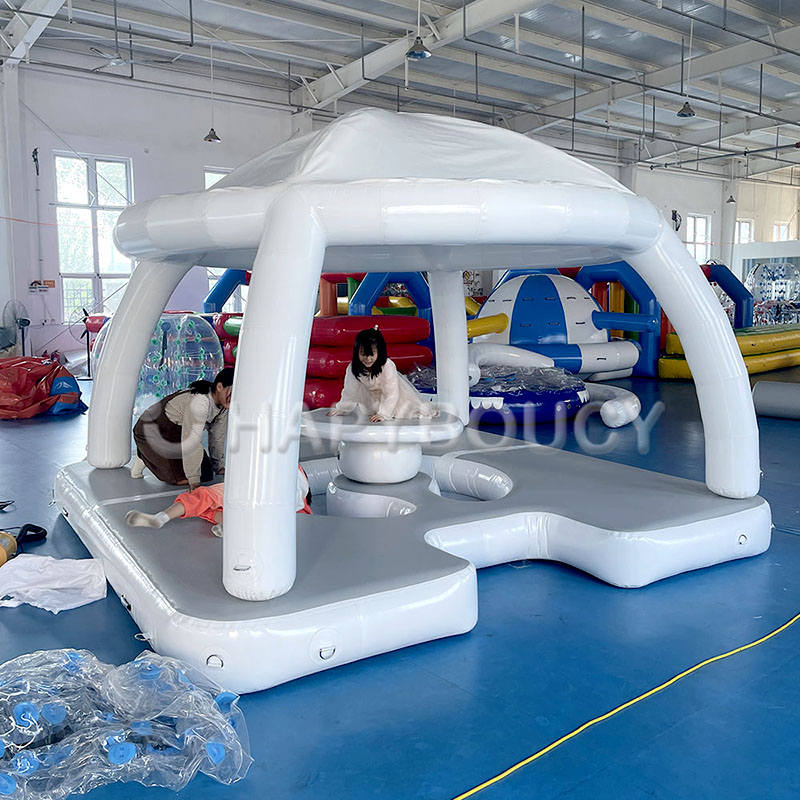 Воден бар Плаващ комерсиален модул Пловен кея за игри Пиво с палатка за възрастни