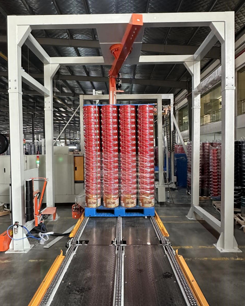 Automatic Cantilevered Arm Pallet Stretch Wrappers Manufacturer, Arm Pallet Stretch Wrapping Machines, Gantry Type Automatated Film Shrink Pallet Wrapper Solution Canisters,Stretch-wrapping Machines,Food Beverage Drink Metal Tin Can Canmaking Supplier
