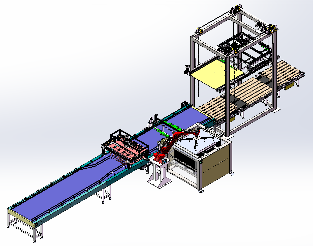 Automatic Food & Beverage Tin Can Low Level  Gantry style Palletizer Machine for Food Can Packaging Industry