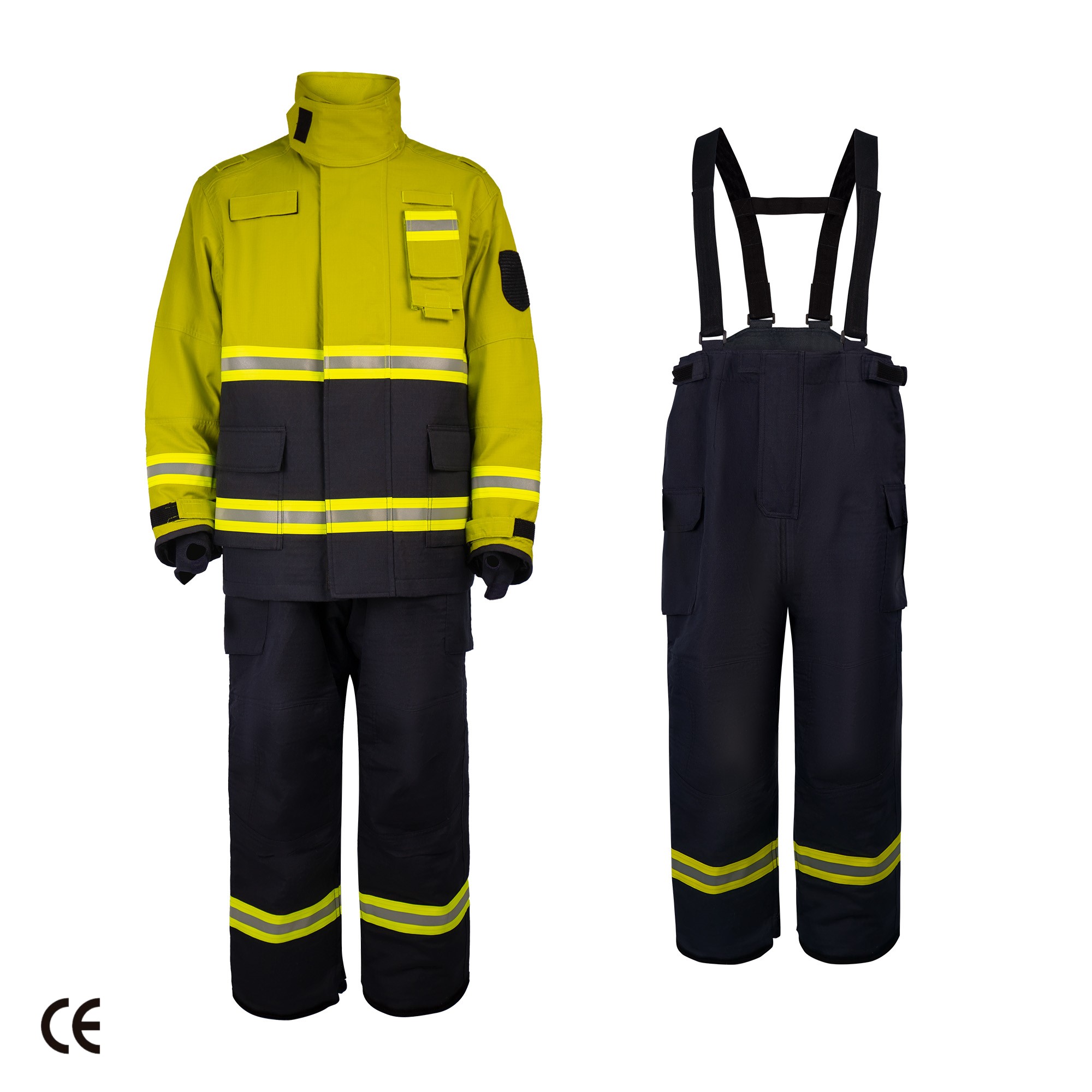 ATI-FIRE EN Groen brandbestrydingspak vir bevelvoerder met DRD/360 ° reflektiewe strook