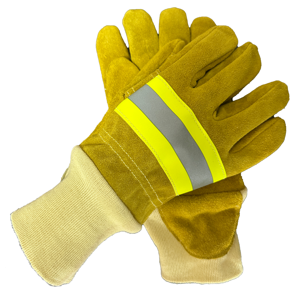 ATI-IGNIS EN659 Leather NOMEX Ignis Pugnans Gloves Quinque digiti Idonei pro Firefighting indumentis