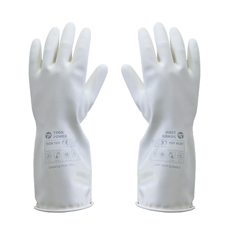 Mănuși TRON 2000 din polietilenă clorosulfonată, rezistente la oxidare și radiații UV, rezistente la căldură
