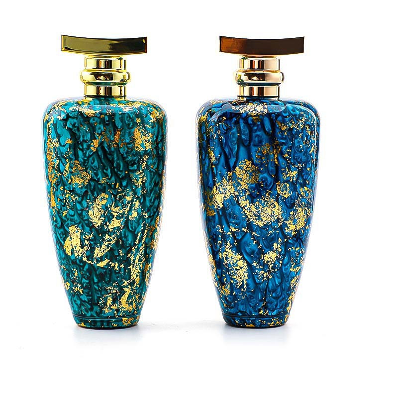 Venta directa da fábrica 100ml lujo portátil botella de perfume de vidro con spray de bayoneta