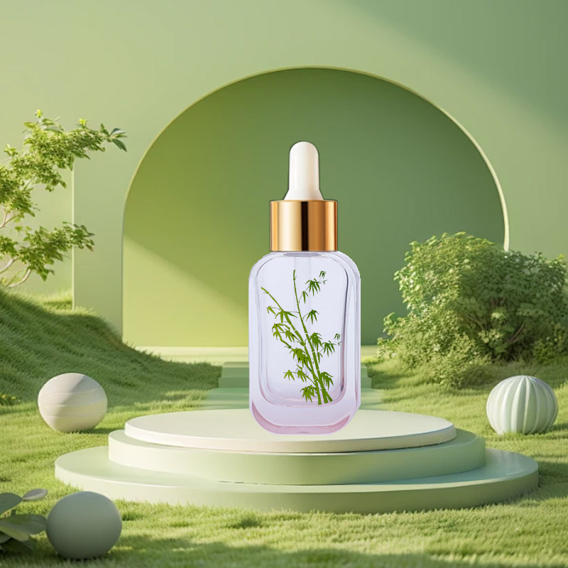 יצרן מכר המוני חדש של בקבוקי זכוכית ריקים בגודל 30ml בצורת קובייה שטוחה