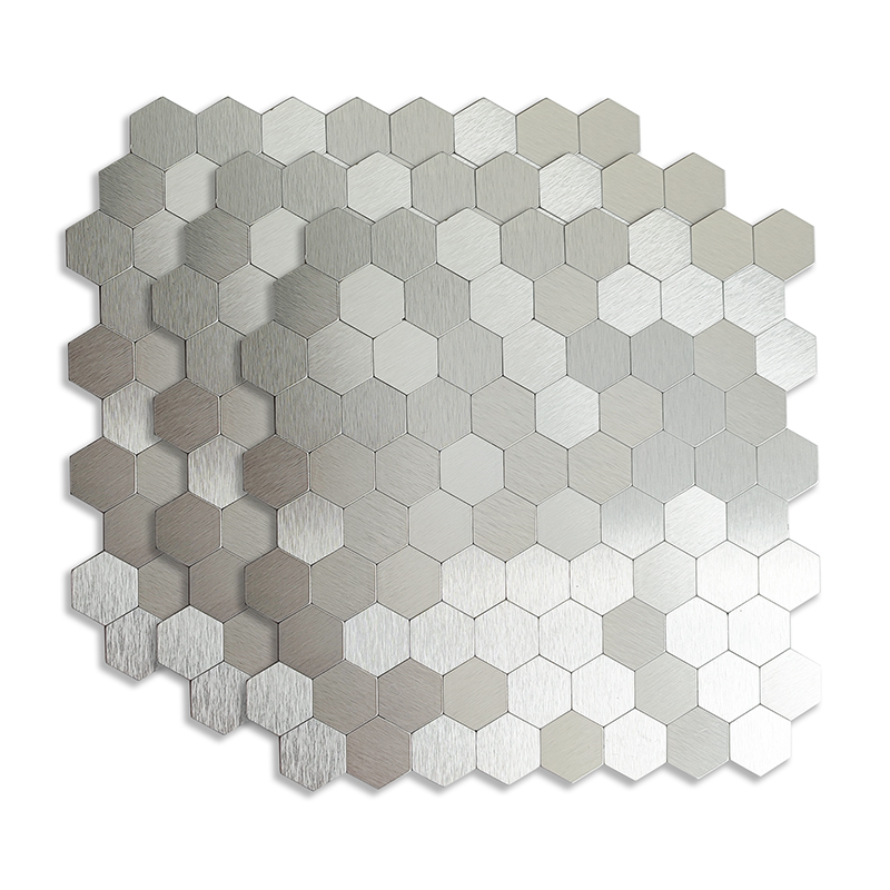3D metal wall flash silver brushed silver high-end luxury factory custom direct sales