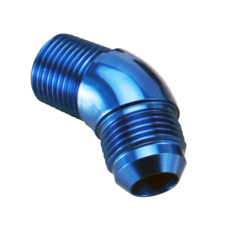 45° Male NPT to AN Full Flow Adapter